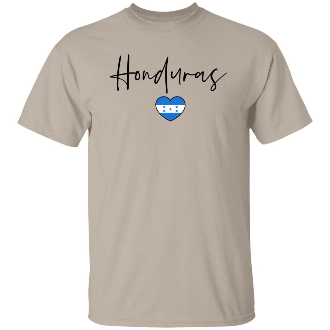Honduras flag heart Unisex T-shirt Honduras love tee White Sand Blue-Family-Gift-Planet