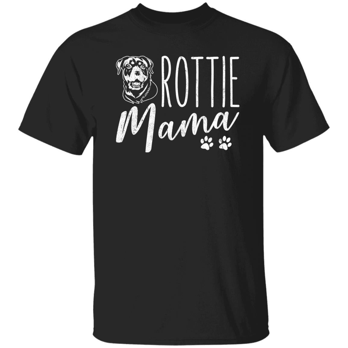 Rottie Mama T-Shirt gift Rottweiler Dog mom Unisex tee Black Navy Dark Heather-Family-Gift-Planet