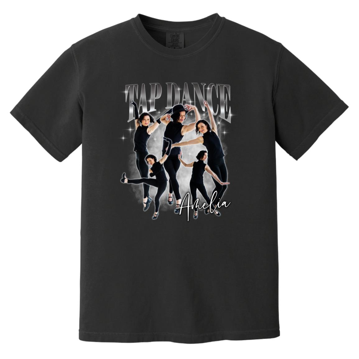 tap dance Custom Comfort Colors Unisex T-Shirt Personalized bootleg rap tee-Black-Family-Gift-Planet