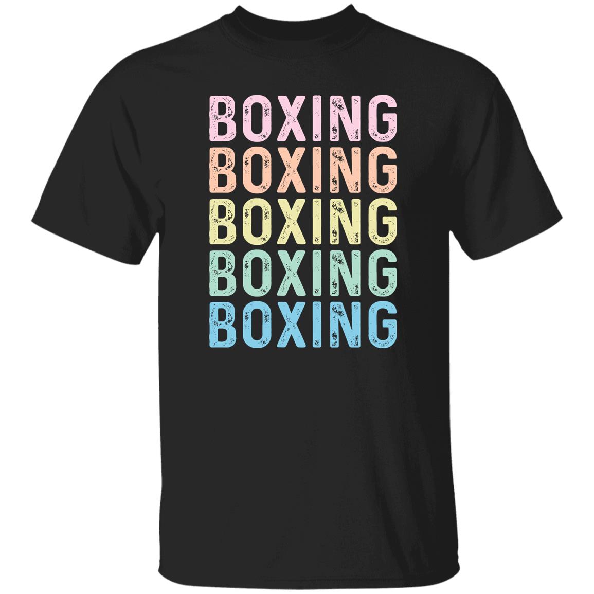 Boxing Unisex Shirt, Boxer tee Black S-2XL-Black-Family-Gift-Planet