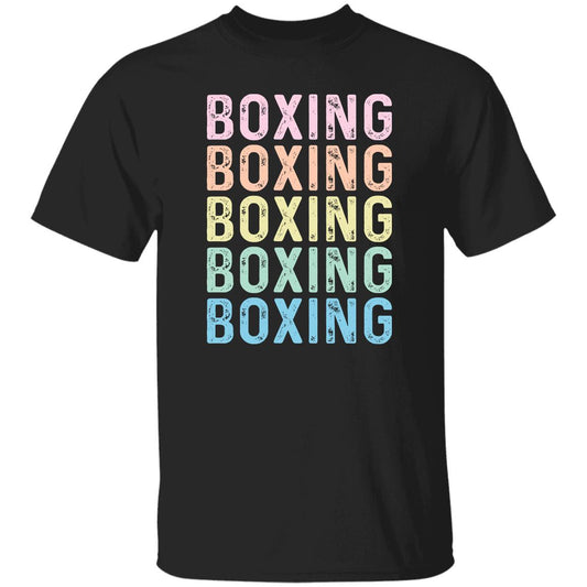 Boxing Unisex Shirt, Boxer tee Black S-2XL-Black-Family-Gift-Planet