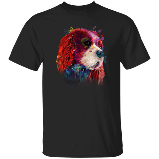 Watercolor painting Cocker Spaniel dog Unisex shirt S-2XL black navy dark heather-Black-Family-Gift-Planet