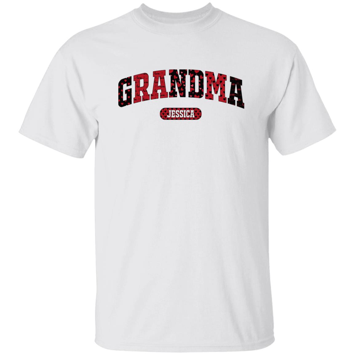 Personalized Grandma Valentine's Day Unisex T-Shirt Custom name grandmother heart love-Family-Gift-Planet