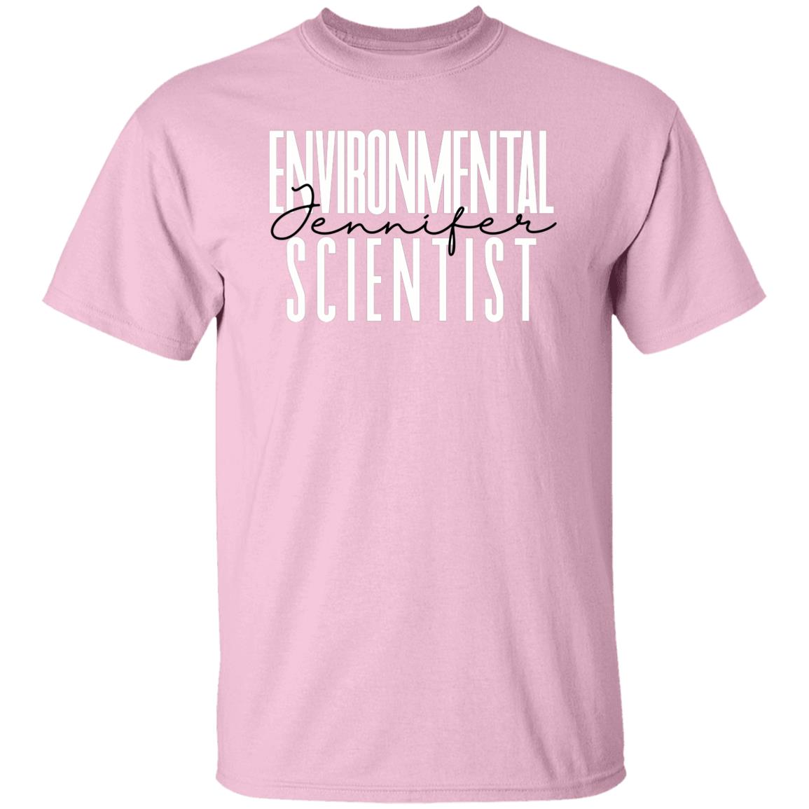 Personalized Environmental Scientist Unisex T-shirt Custom Name Sand Blue Pink-Family-Gift-Planet