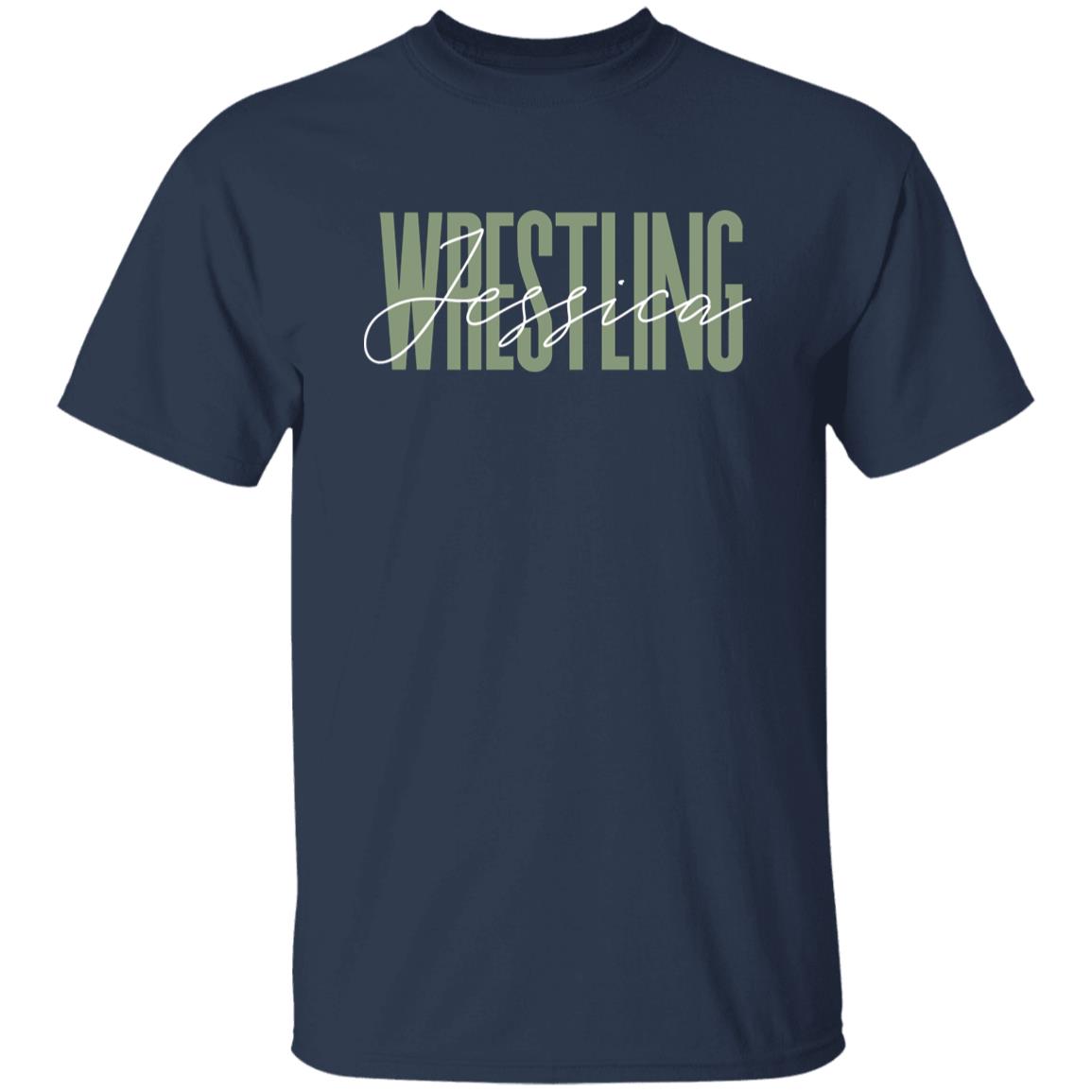 Wrestling T-Shirt gift wrestling lover Wrestler mama Customized Unisex tee Black Navy Dark Heather-Family-Gift-Planet