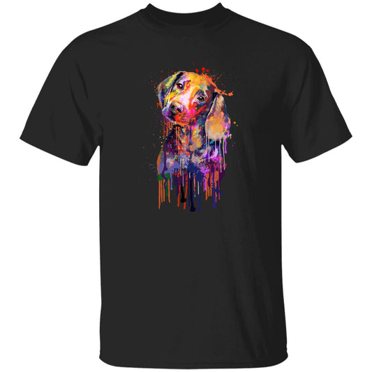 Watercolor Art Beagle dog Unisex shirt S-2XL black navy dark heather-Black-Family-Gift-Planet