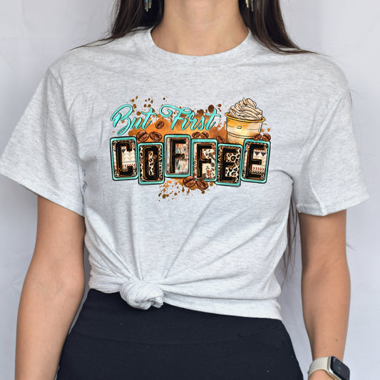 But first coffee unisex tshirt morning coffee tee S-5XL-Family-Gift-Planet