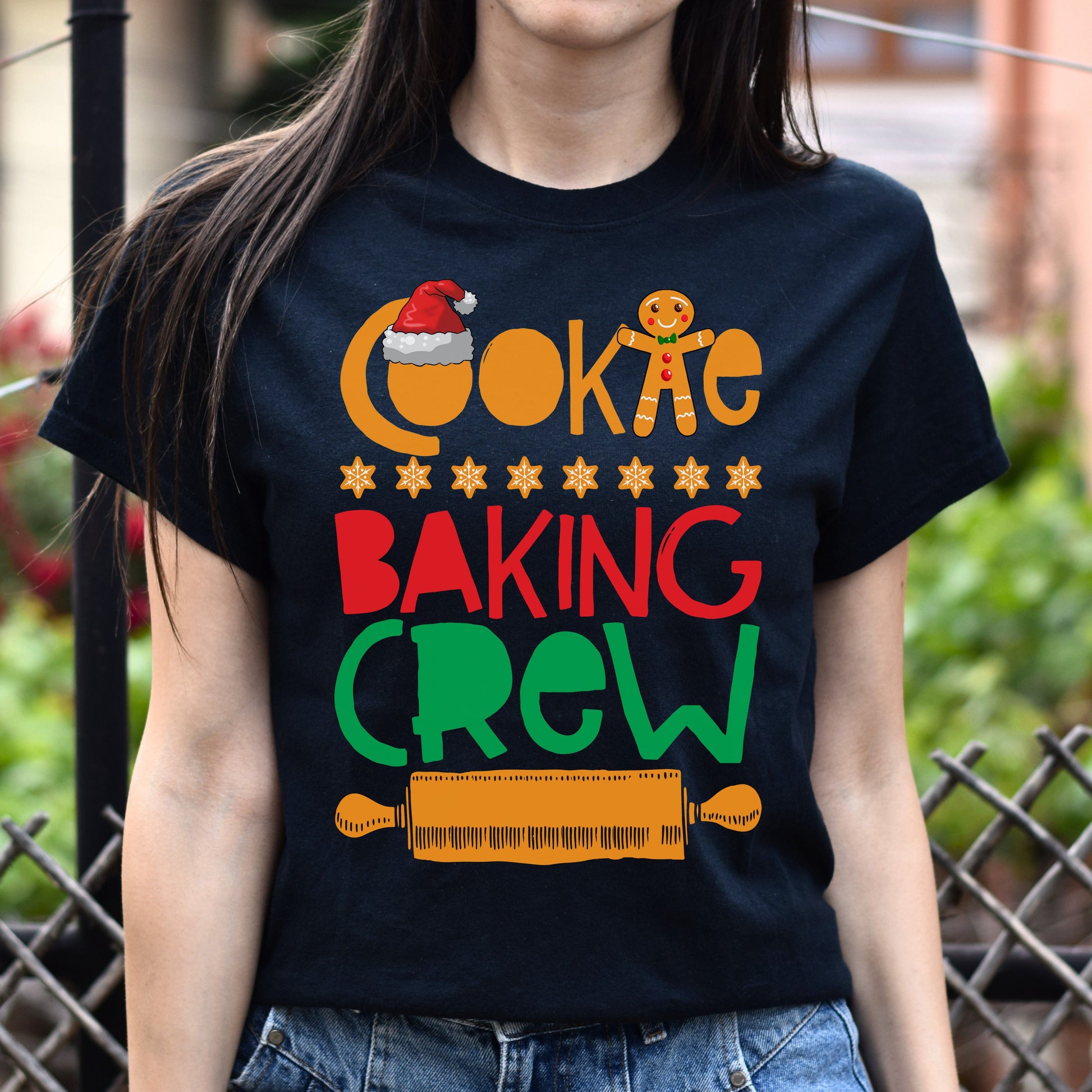 Cookie baking Crew Christmas Unisex Shirt Black Dark Heather-Family-Gift-Planet