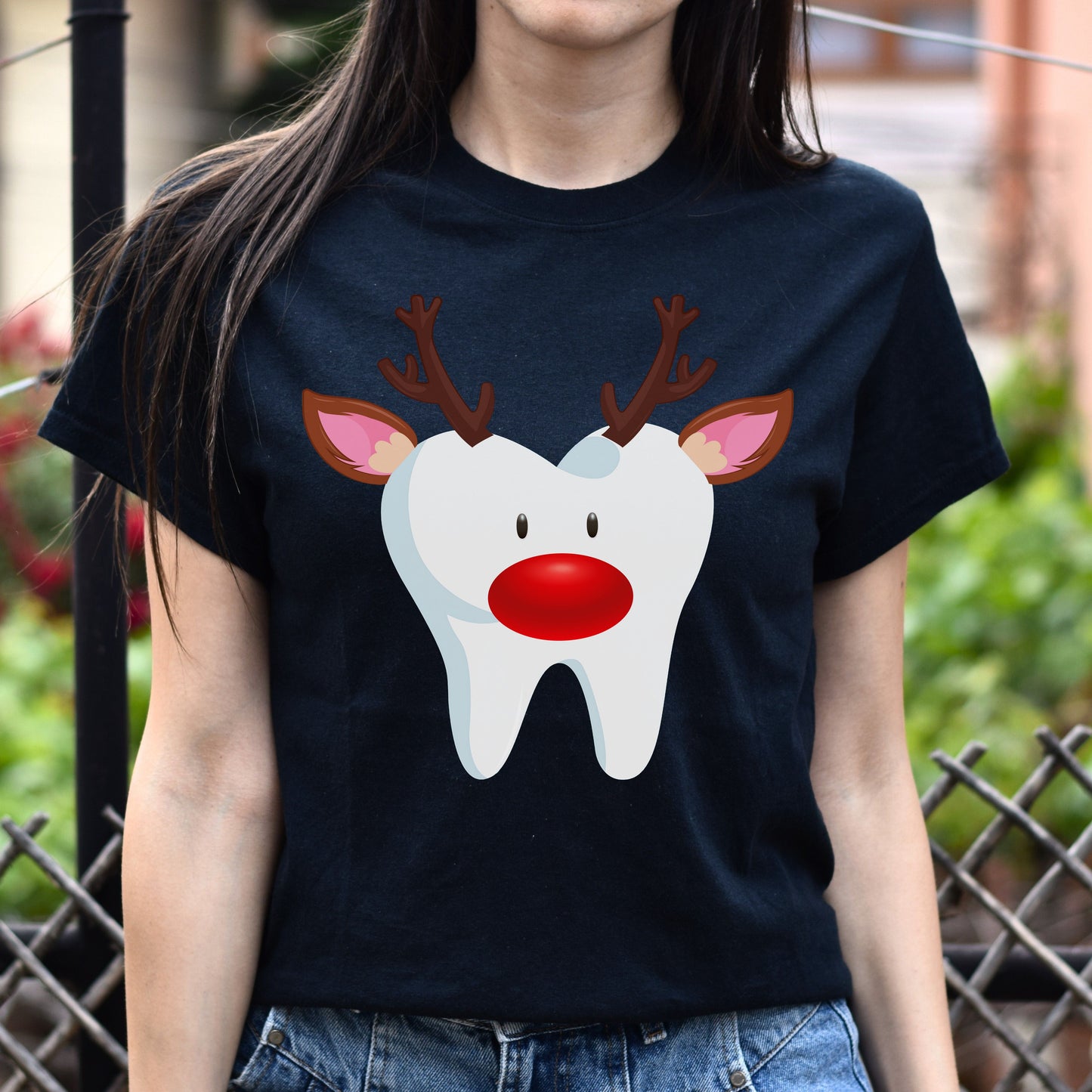Dental Christmas Unisex Shirt funny dentist Holiday tee Black Dark Heather-Family-Gift-Planet