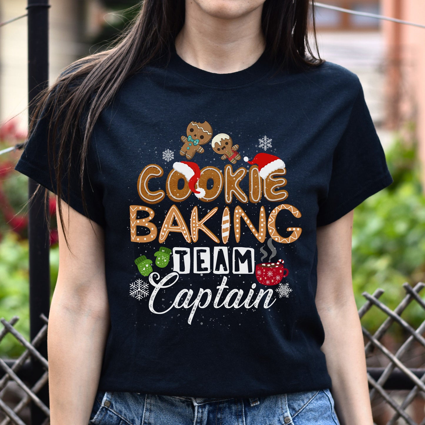 Cookie baking team captain Christmas Unisex Shirt Black Dark Heather-Family-Gift-Planet