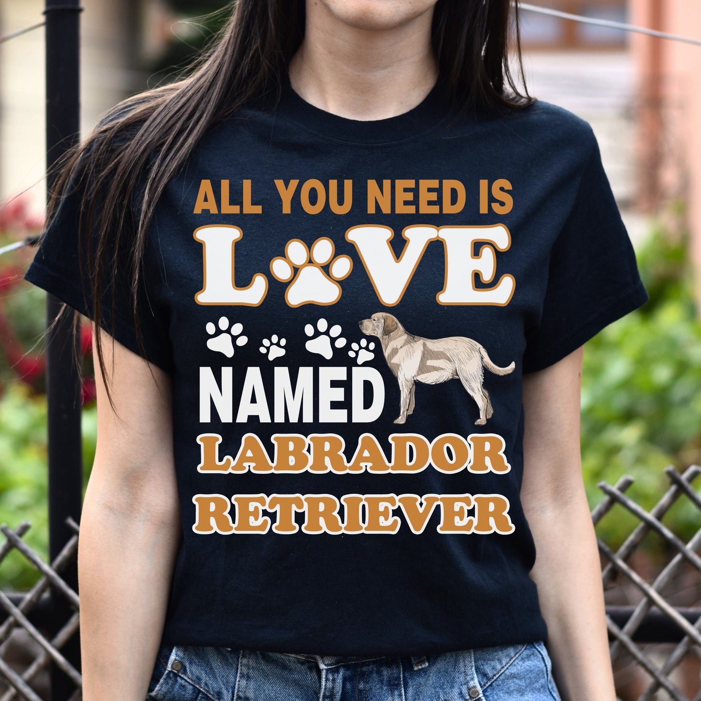 All you need is Labrador retriever Unisex t-shirt gift black navy dark heather-Black-Family-Gift-Planet