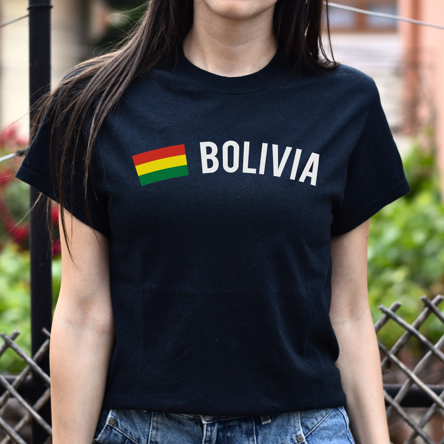 Bolivia Unisex T-shirt gift Bolivian flag tee La Paz White Black Dark Heather-Black-Family-Gift-Planet