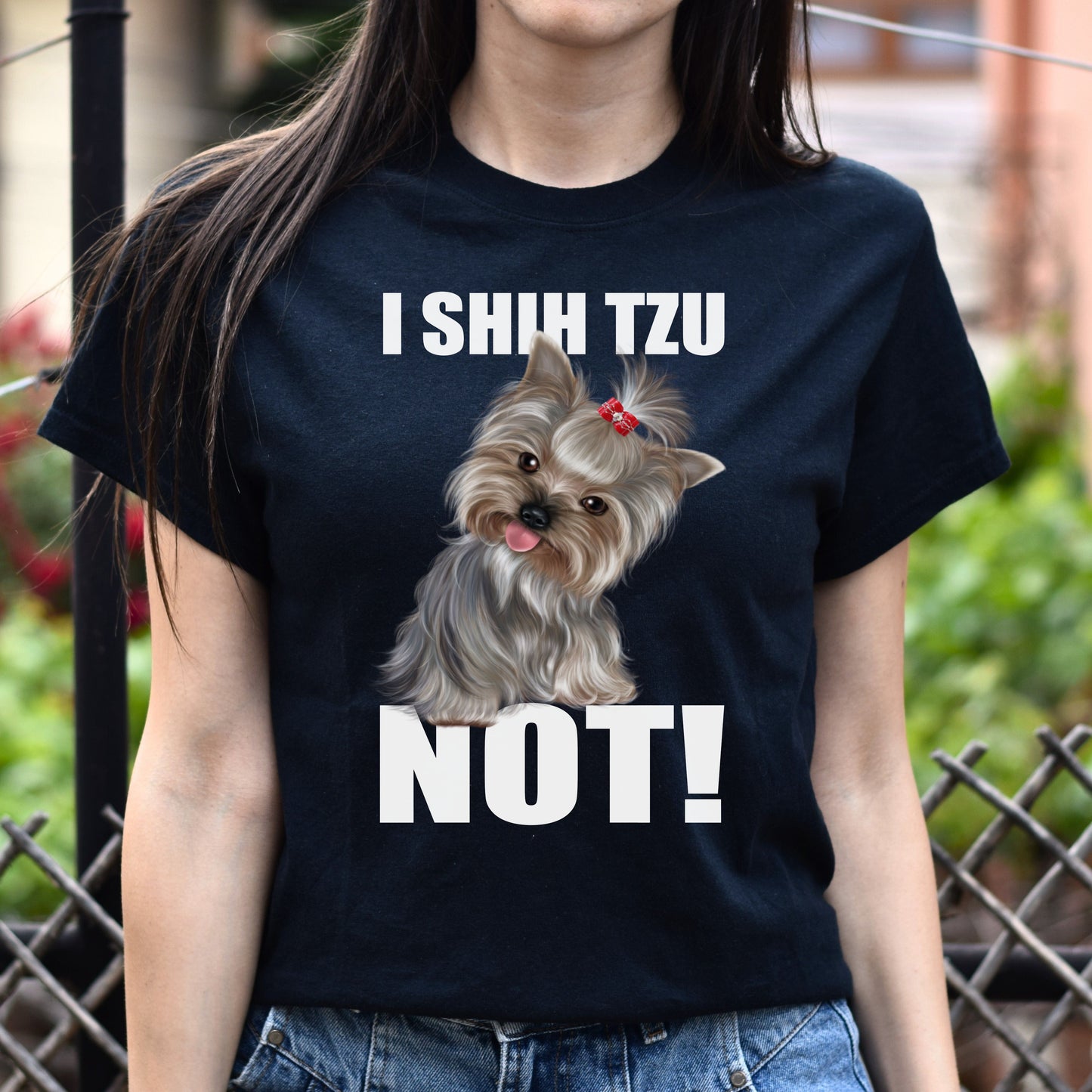 I shih tzu not Unisex T-Shirt gift Shih tzu dog owner tee black dark heather-Family-Gift-Planet