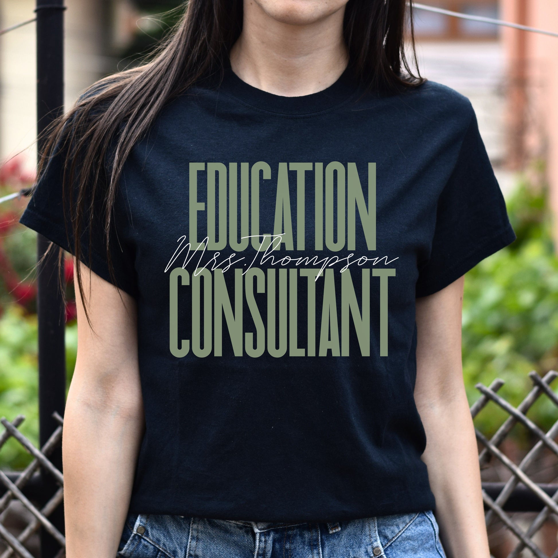 Education Consultant T-Shirt gift Education Advisor specialist Customized Unisex tee Black Navy Dark Heather-Black-Family-Gift-Planet