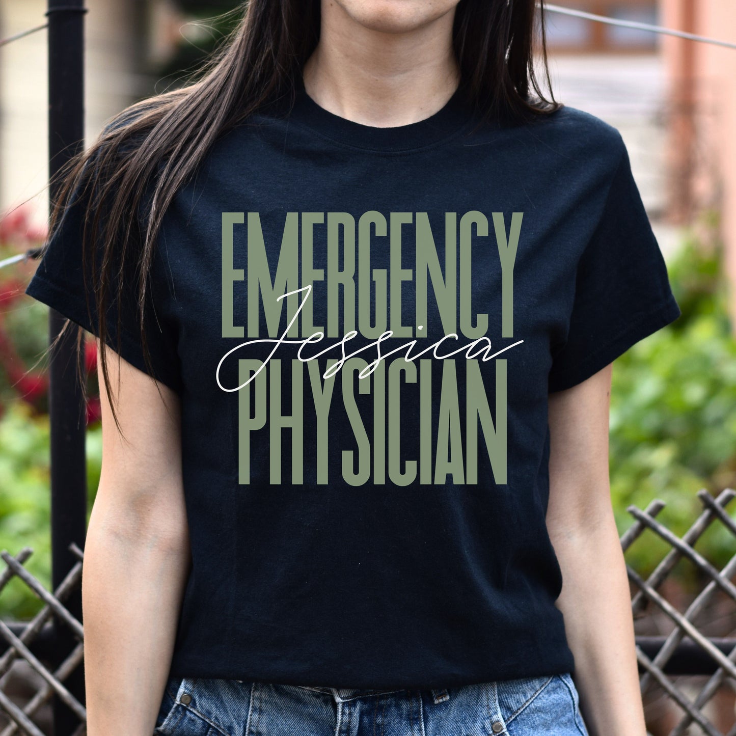 Emergency physician T-Shirt gift ER squad Doctor Customized Unisex tee Black Navy Dark Heather-Black-Family-Gift-Planet