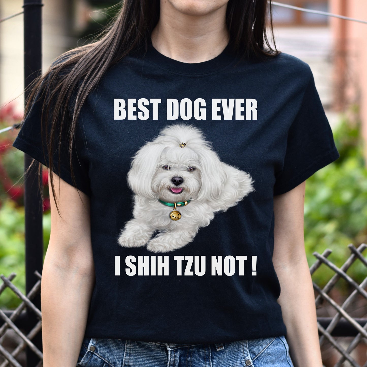 I shih Tzu not Unisex T-Shirt gift Shih Tzu dog owner tee black dark heather-Black-Family-Gift-Planet