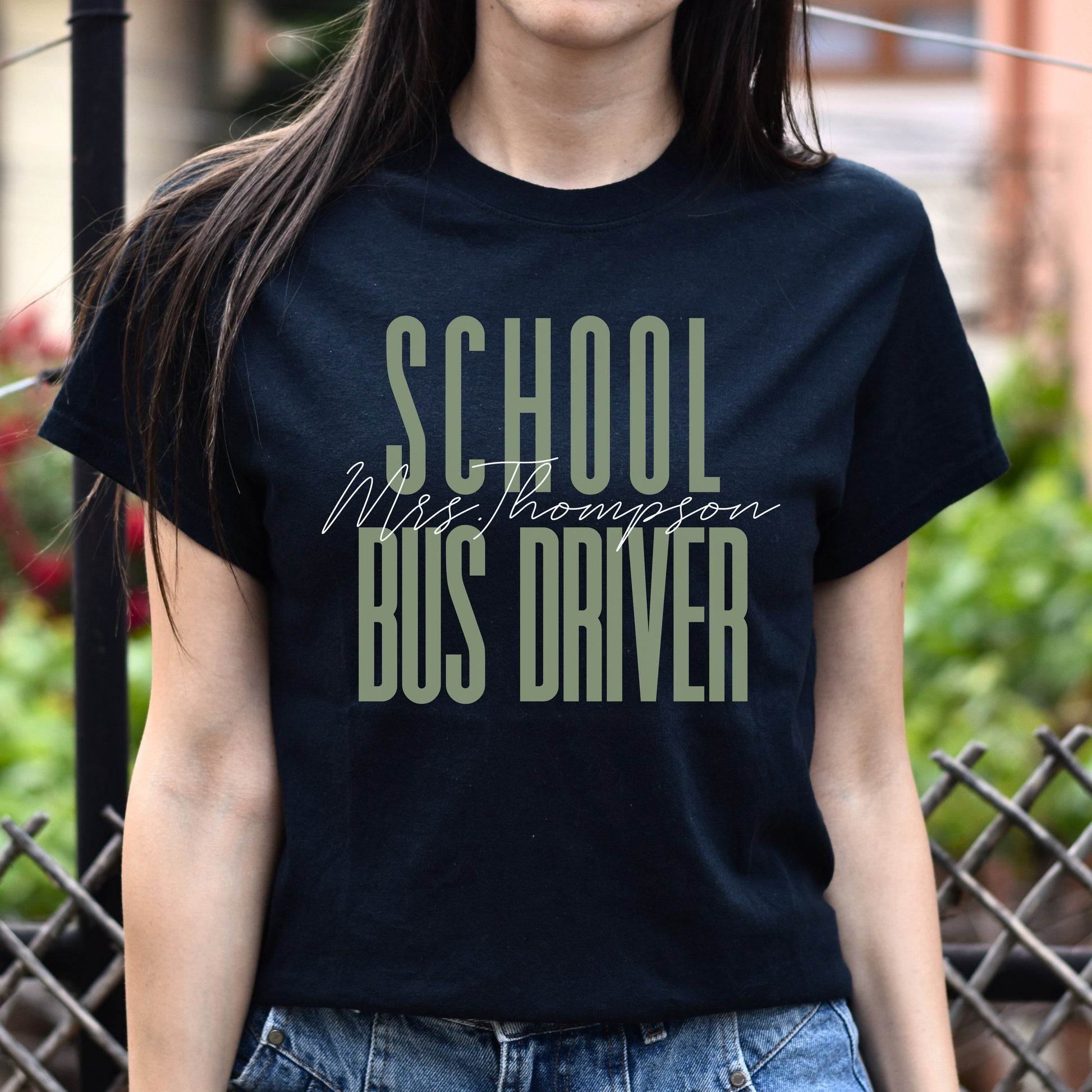 School Bus Driver T-Shirt gift Back to school bus driver Customized Unisex tee Black Navy Dark Heather-Black-Family-Gift-Planet