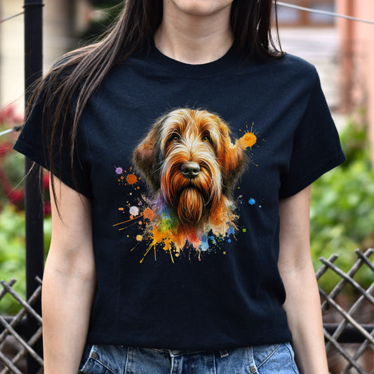 Spinone Italiano dog mom Color Splash Unisex T-shirt Black Navy Dark Heather-Black-Family-Gift-Planet