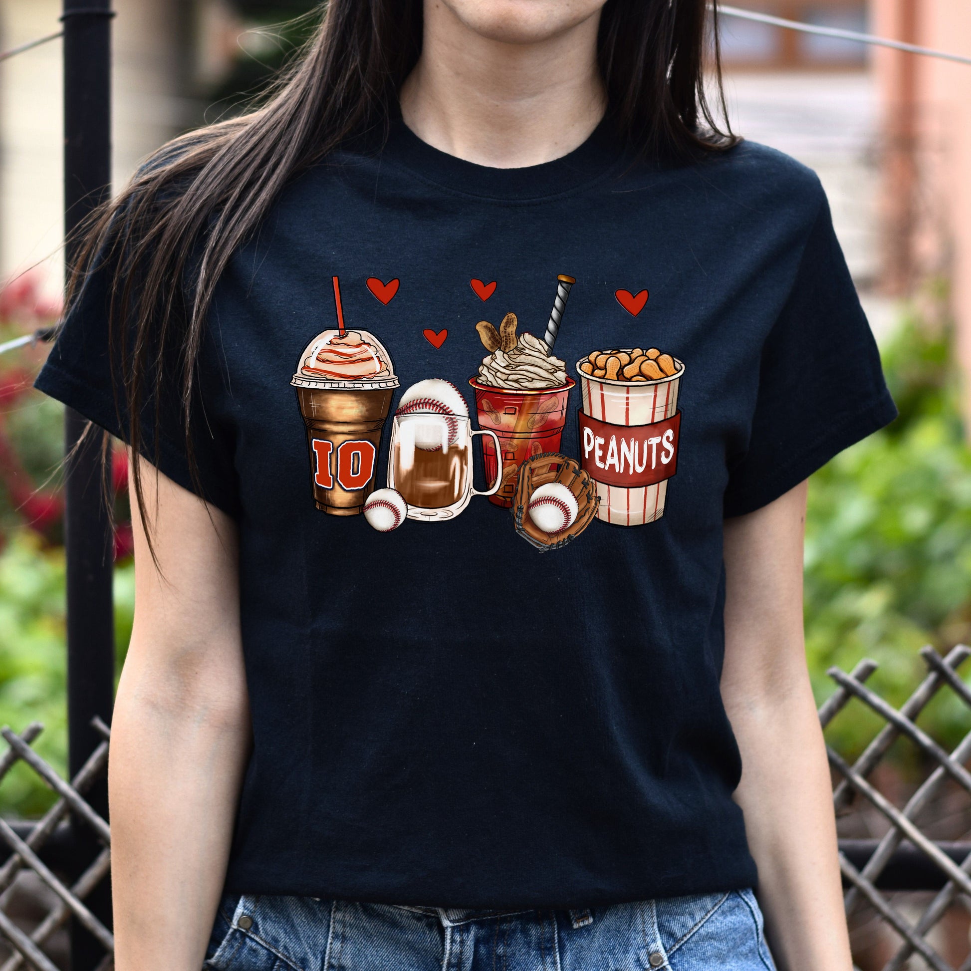 Baseball and coffee cups unisex tshirt baseball lover S-5XL-Family-Gift-Planet