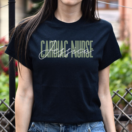 Cardiac nurse T-Shirt gift Cardiology rehab nurse Customized Unisex tee Black Navy Dark Heather-Black-Family-Gift-Planet