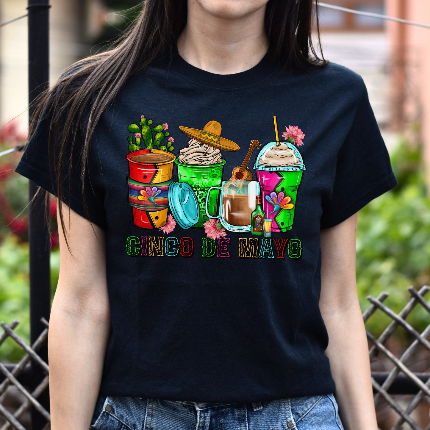 Cinco de mayo coffee cups unisex tshirt Mexican celebration tee S-5XL-Family-Gift-Planet