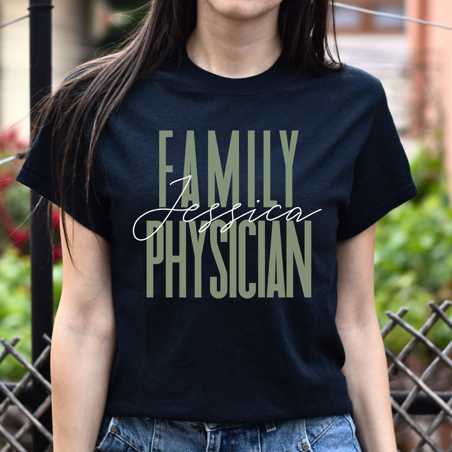 Family physician T-Shirt gift Family Therapist Doctor Customized Unisex tee Black Navy Dark Heather-Black-Family-Gift-Planet