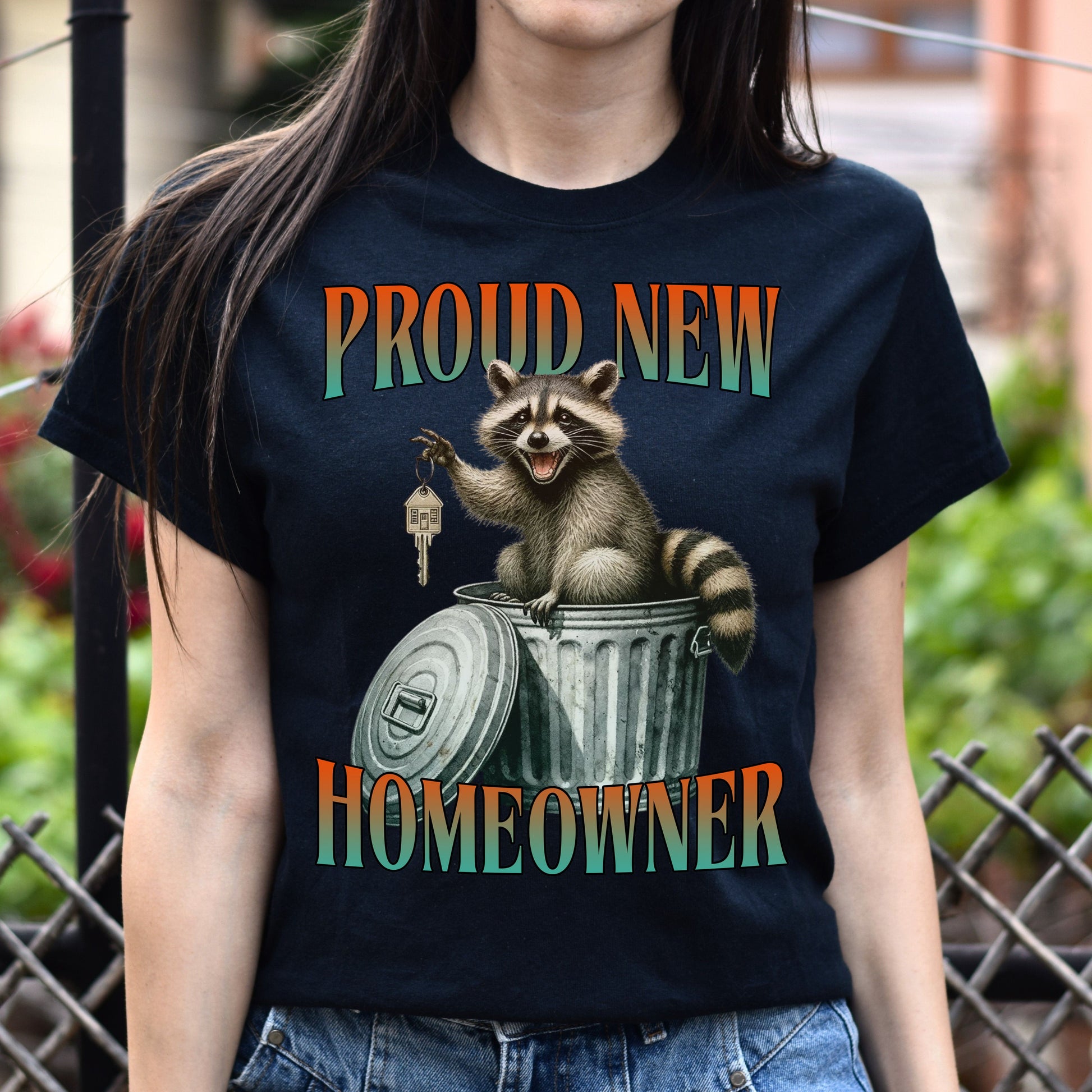 Proud new Homeowner T-Shirt humorous gift for housewarming party Unisex tee Black Navy Dark Heather-Black-Family-Gift-Planet