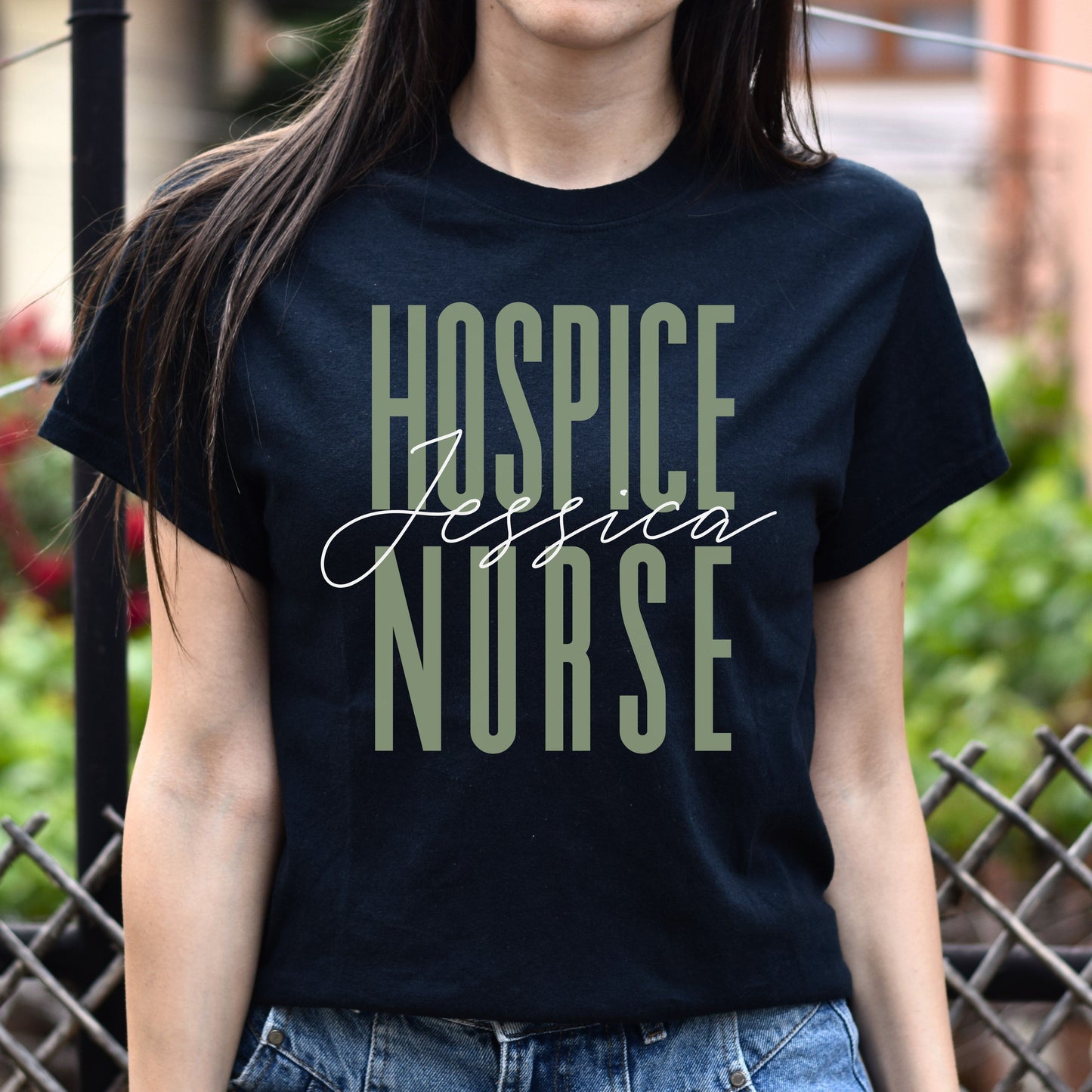 Hospice nurse T-Shirt gift Palliative Care Nurse Customized Unisex tee Black Navy Dark Heather-Black-Family-Gift-Planet