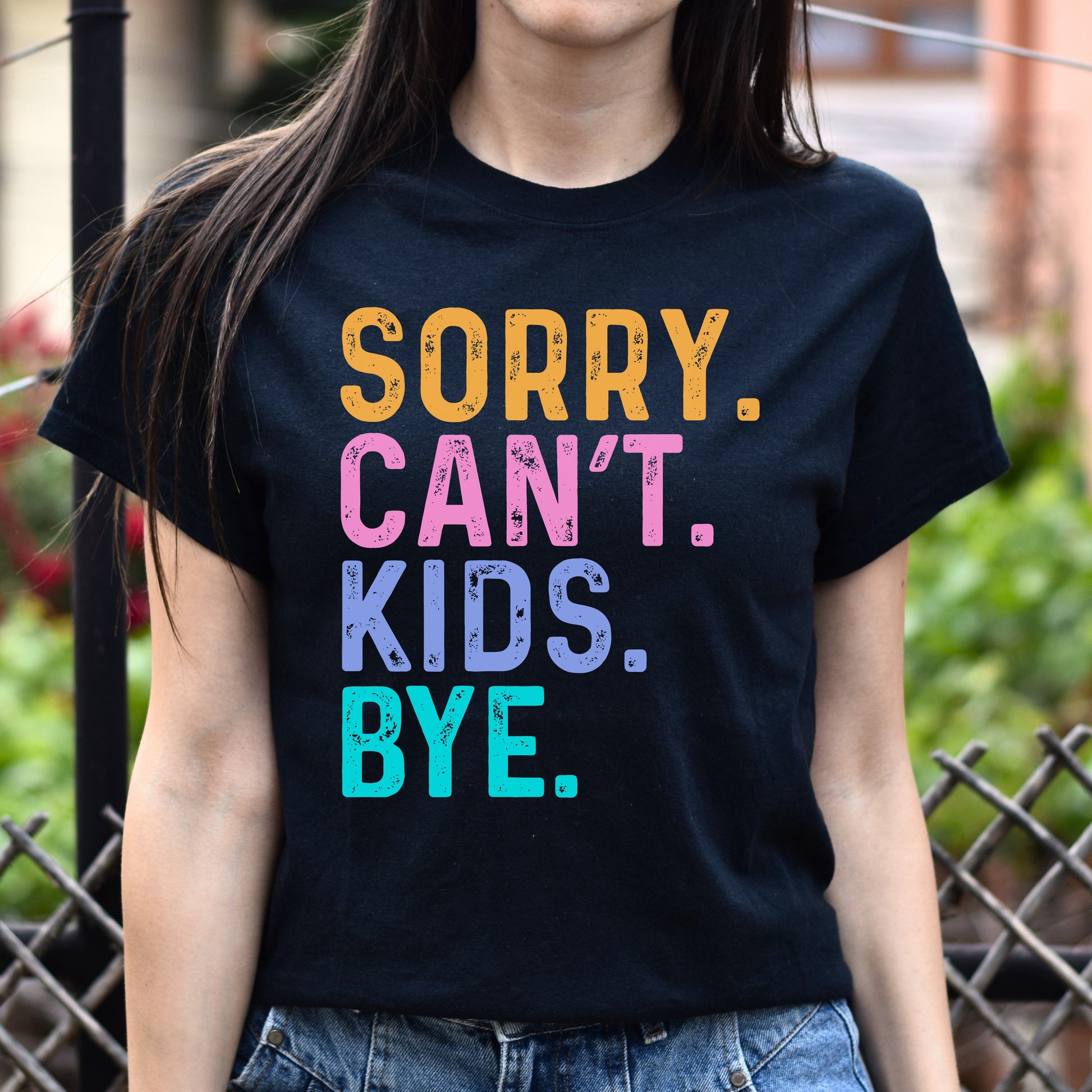 Mama Unisex t-shirt Sorry Can't Kids Bye tee black dark heather-Family-Gift-Planet