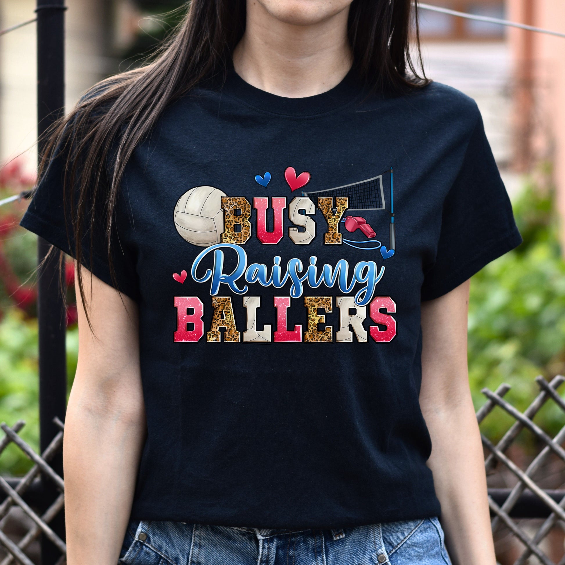 Volleyball - busy raising ballers Unisex t-shirt volleyball mom tee gift-Family-Gift-Planet