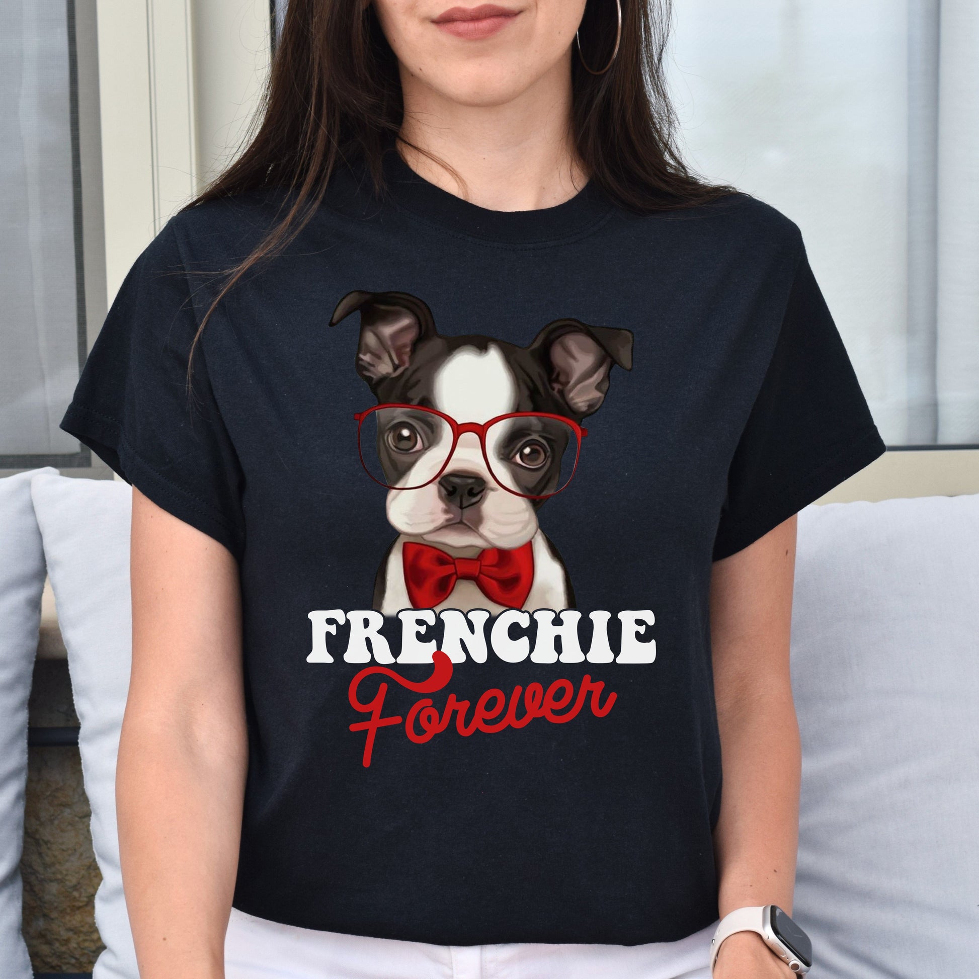Frenchie forever Unisex t-shirt gift Frenchie mom tee black navy dark heather-Family-Gift-Planet