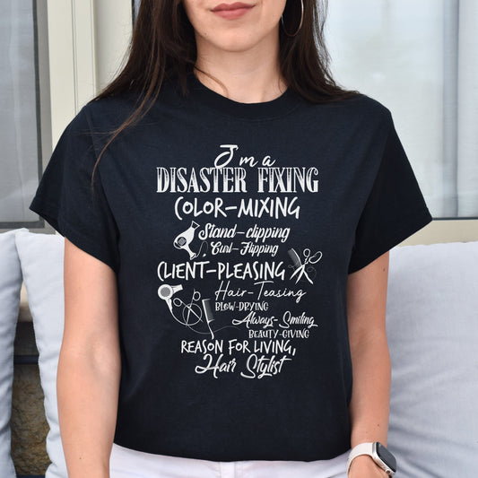 Cool Hair Stylist Unisex T-shirt hairdresser haircutter tee black dark heather-Black-Family-Gift-Planet