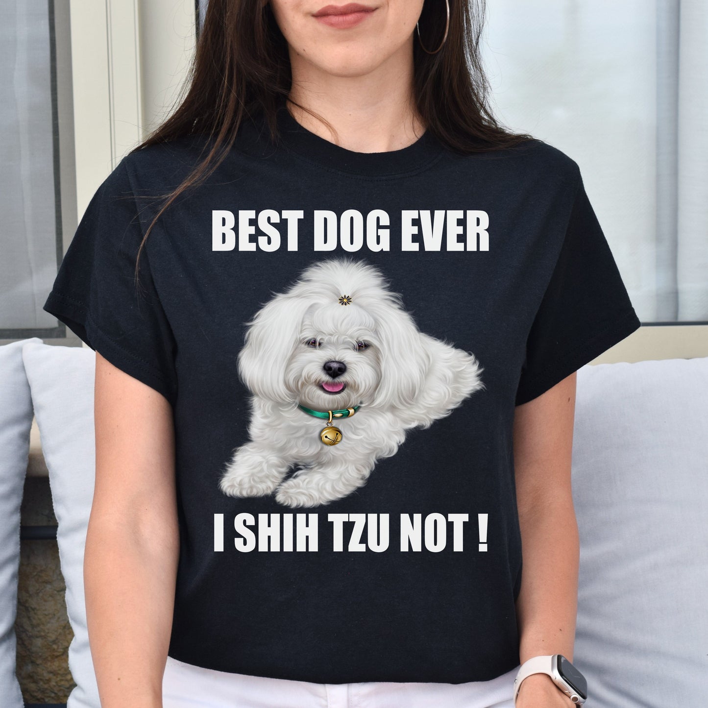 I shih Tzu not Unisex T-Shirt gift Shih Tzu dog owner tee black dark heather-Family-Gift-Planet