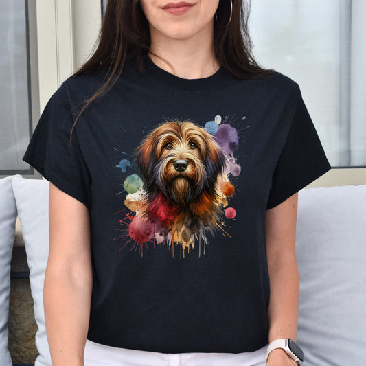 Otterhound dog mom Color Splash Unisex T-shirt Black Navy Dark Heather-Black-Family-Gift-Planet