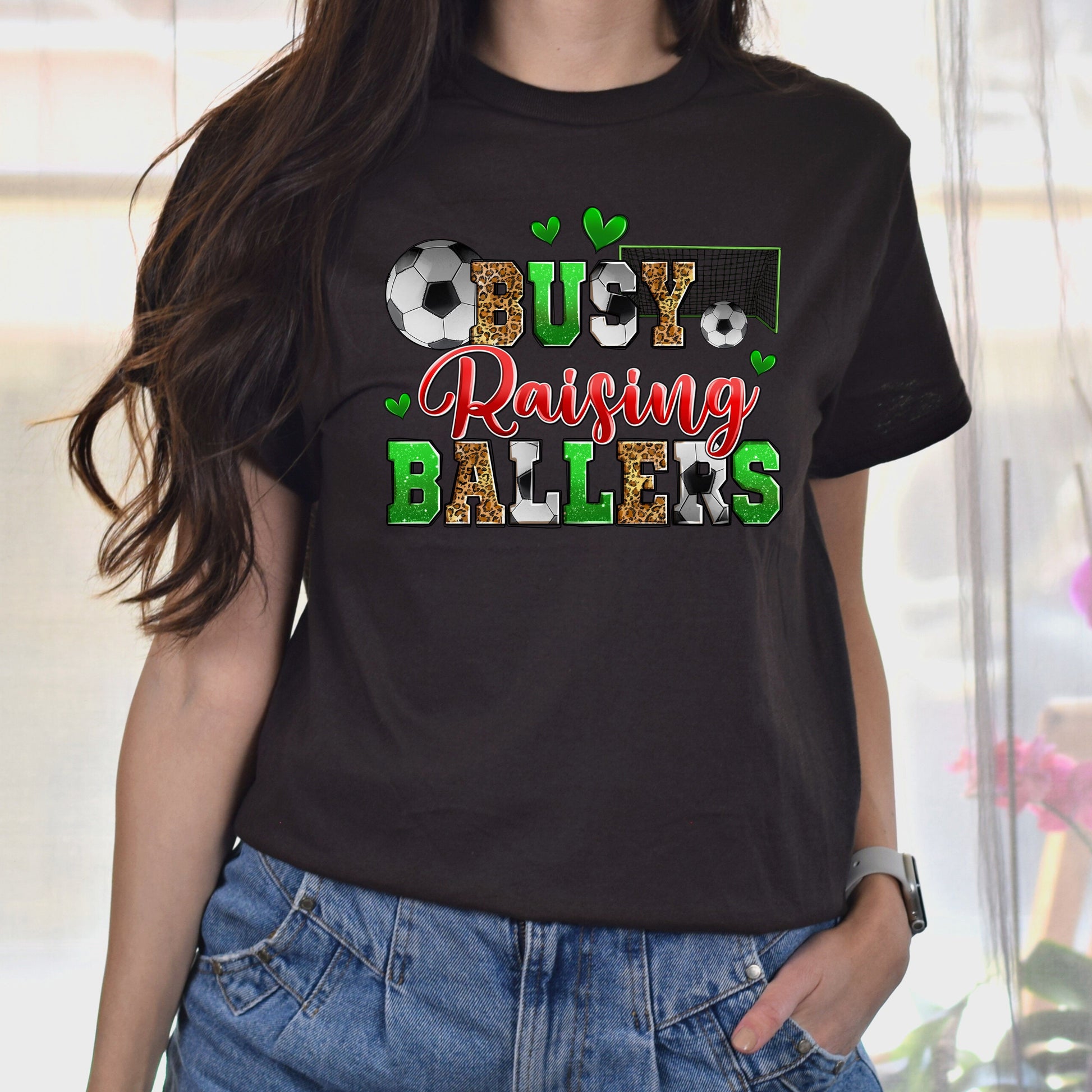 Soccer - busy raising ballers Unisex t-shirt soccer mom tee gift-Family-Gift-Planet