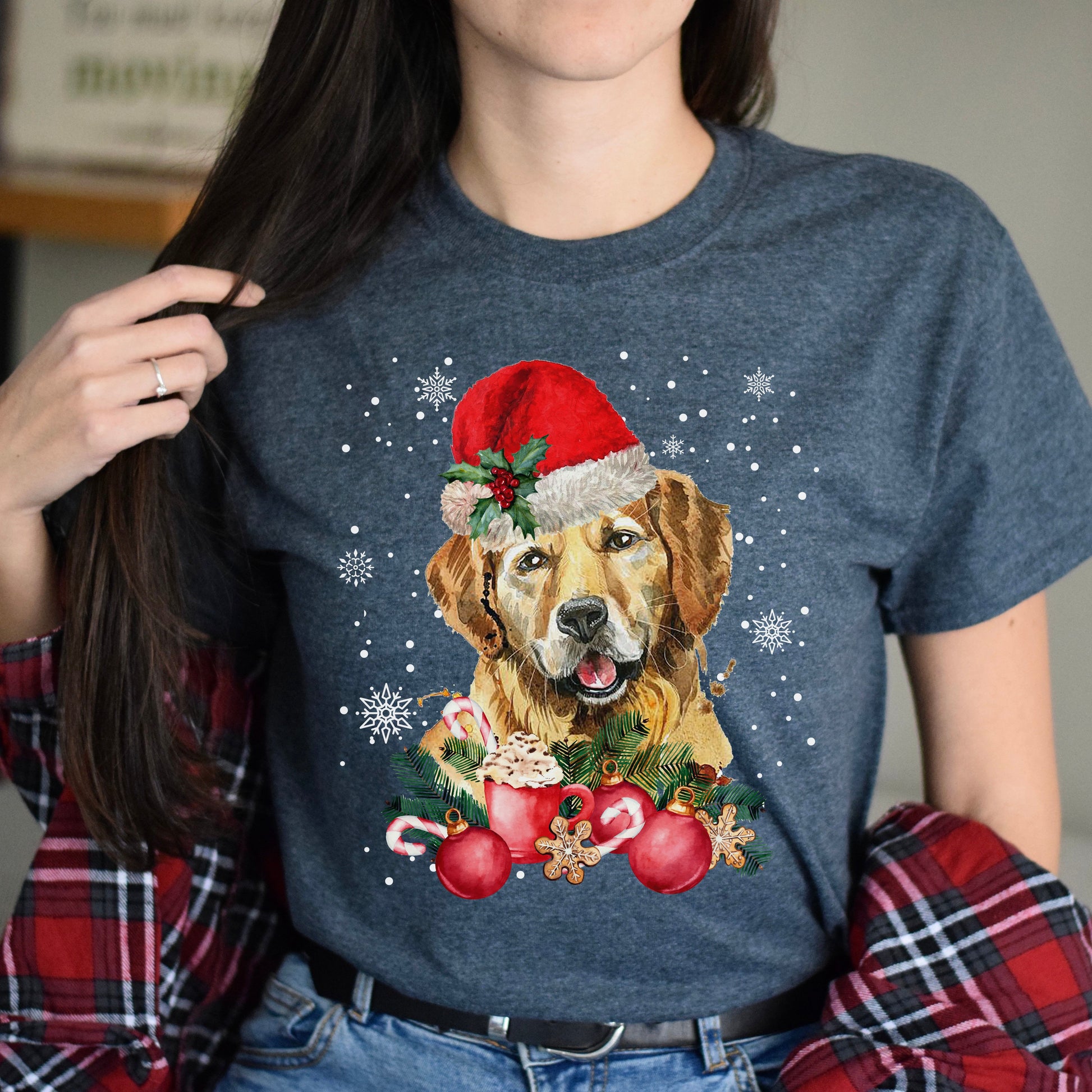 Labrador Retriever Christmas Unisex shirt Black Dark Heather-Dark Heather-Family-Gift-Planet