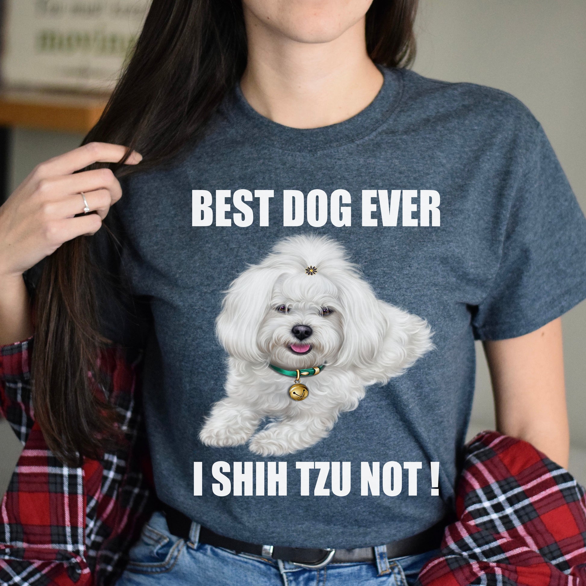 I shih Tzu not Unisex T-Shirt gift Shih Tzu dog owner tee black dark heather-Dark Heather-Family-Gift-Planet
