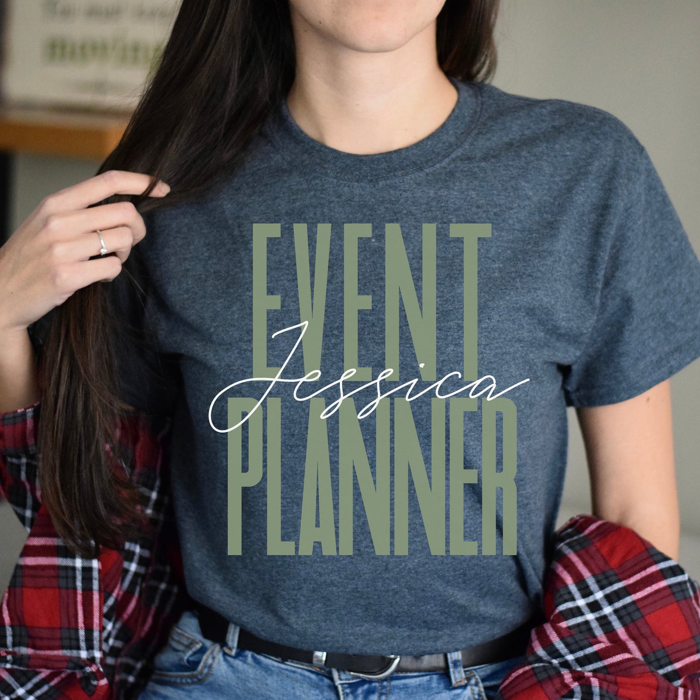 Event planner T-Shirt gift Event coordinator Customized Unisex tee Black Navy Dark Heather-Dark Heather-Family-Gift-Planet