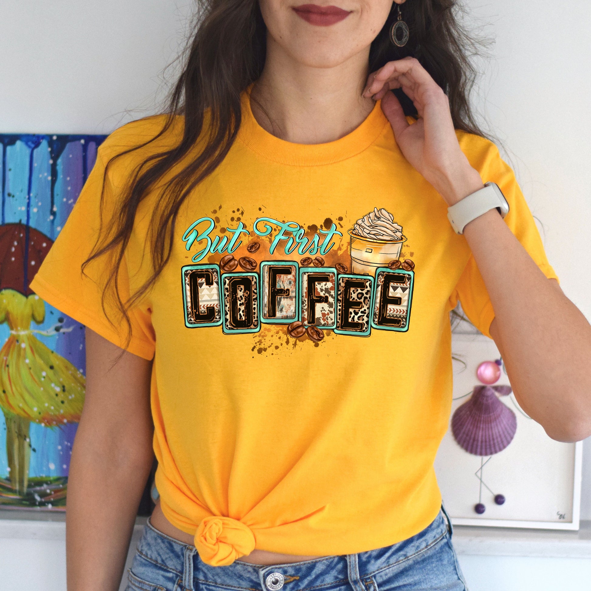 But first coffee unisex tshirt morning coffee tee S-5XL-Family-Gift-Planet