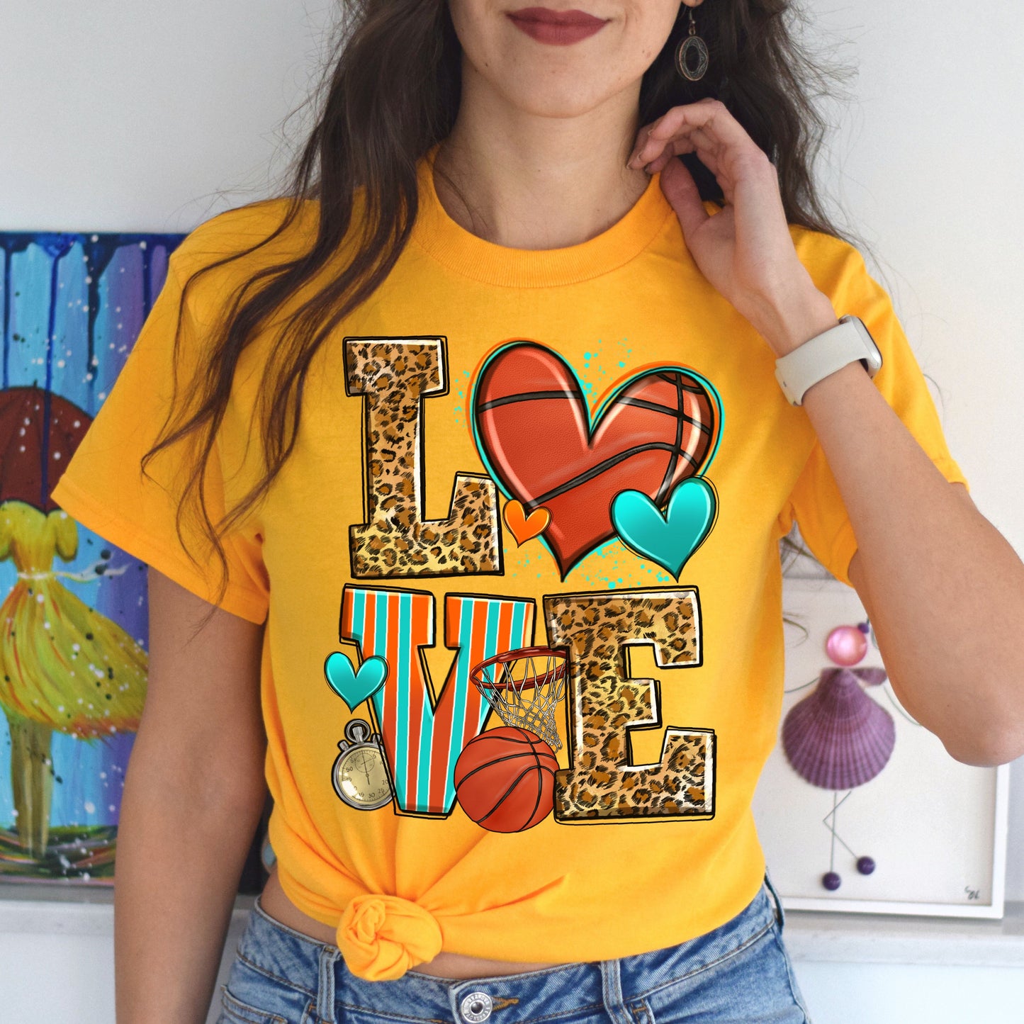 Love basketball Unisex t-shirt basketball player tee basketball coach gift-Family-Gift-Planet