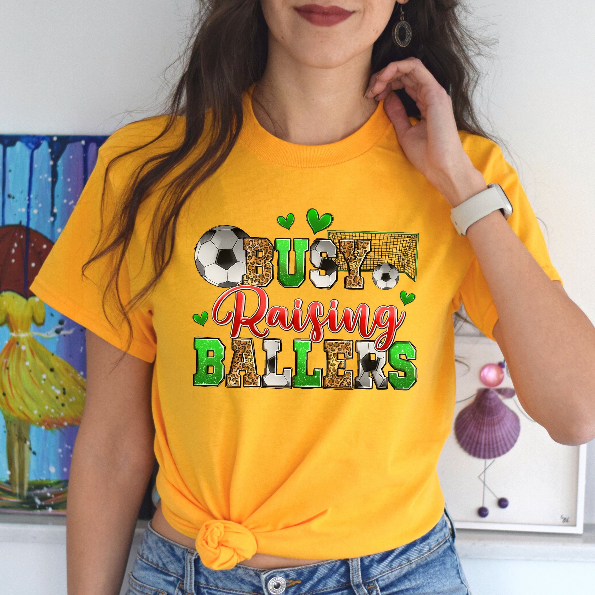 Soccer - busy raising ballers Unisex t-shirt soccer mom tee gift-Family-Gift-Planet