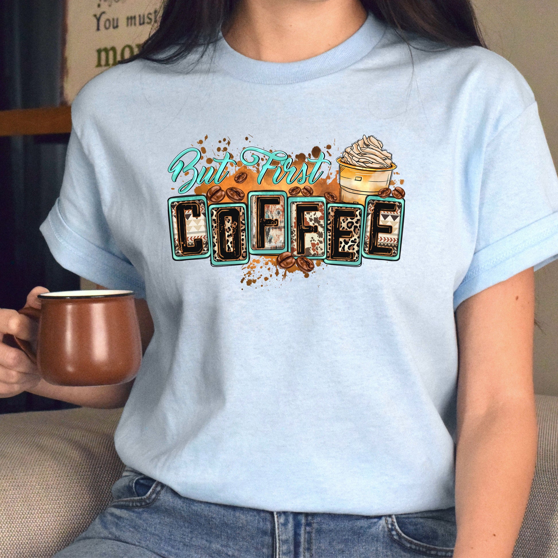 But first coffee unisex tshirt morning coffee tee S-5XL-Family-Gift-Planet