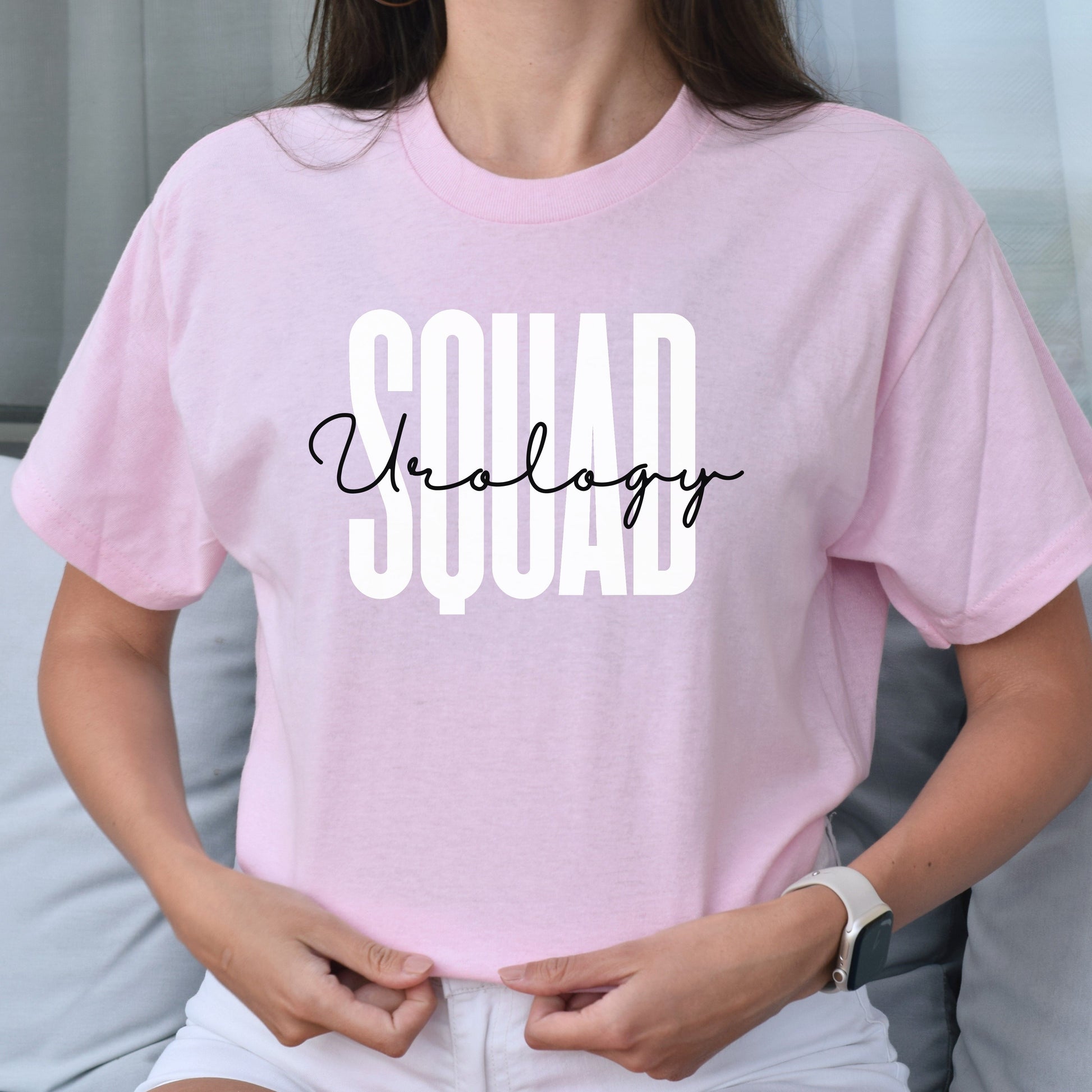 Urology squad T-shirt gift Urologist Urology nurse Unisex Tee Sand Pink Light Blue-Light Pink-Family-Gift-Planet