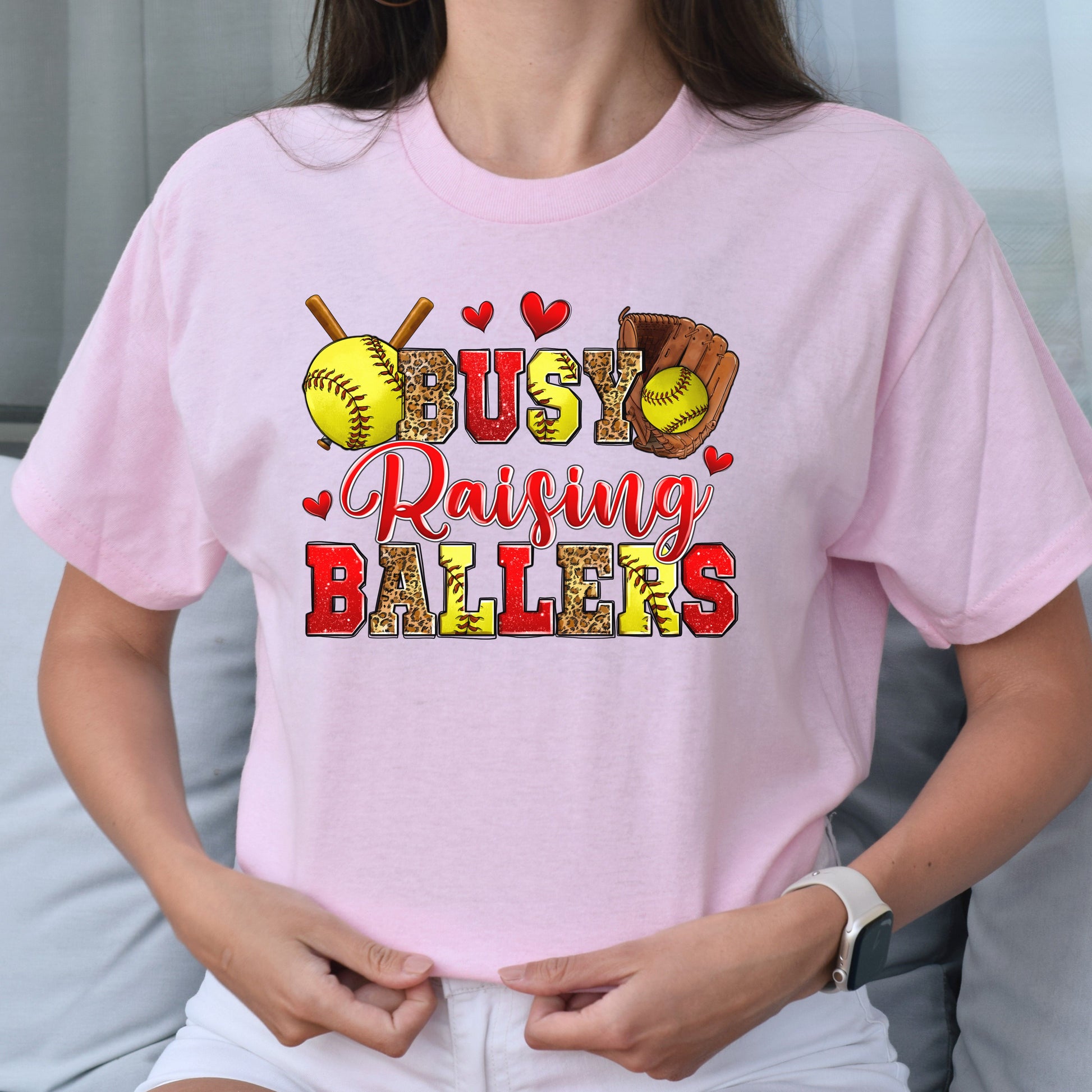 Softball - busy raising ballers Unisex t-shirt softball mom tee gift-Family-Gift-Planet