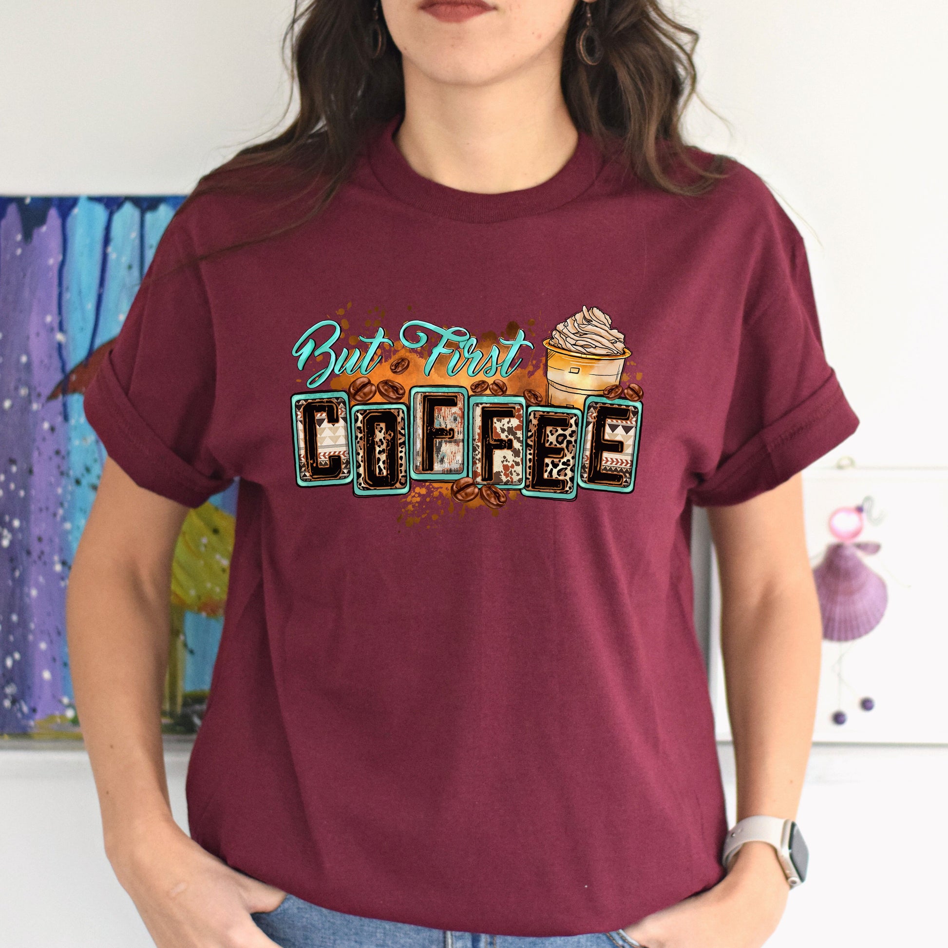 But first coffee unisex tshirt morning coffee tee S-5XL-Family-Gift-Planet