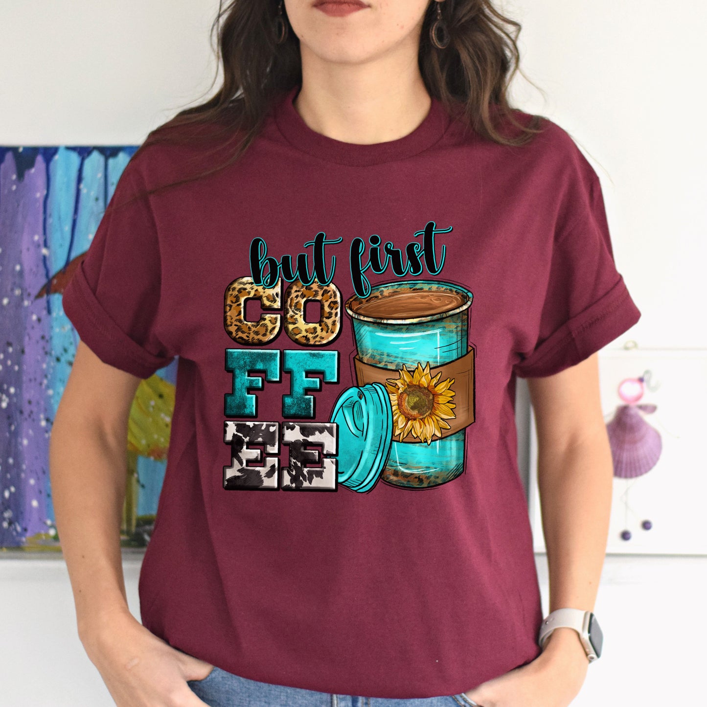 But first coffee coffee cups unisex tshirt coffee lover tee S-5XL-Family-Gift-Planet