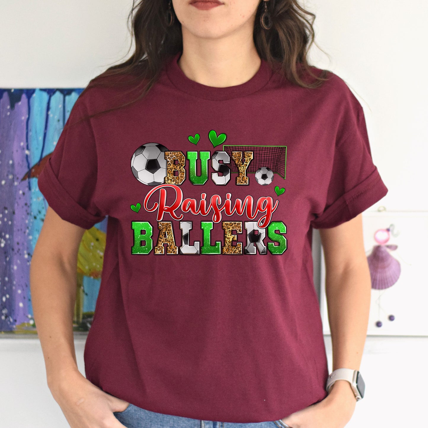 Soccer - busy raising ballers Unisex t-shirt soccer mom tee gift-Family-Gift-Planet