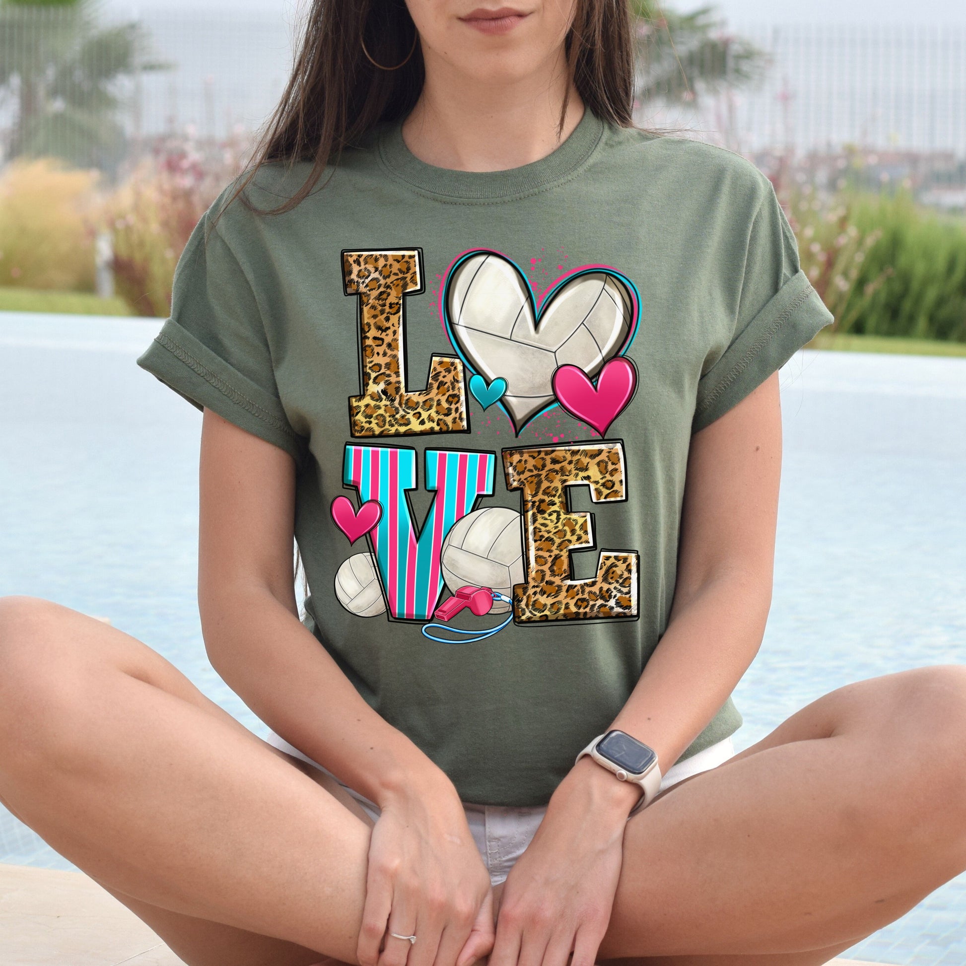 Love volleyball Unisex t-shirt volleyball player tee volleyball coach gift-Family-Gift-Planet