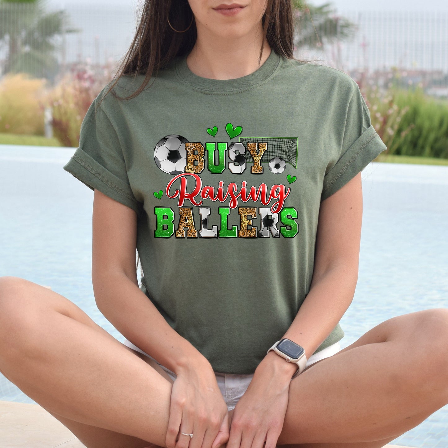 Soccer - busy raising ballers Unisex t-shirt soccer mom tee gift-Family-Gift-Planet