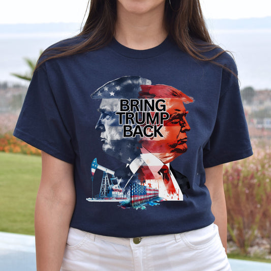 Bring Trump Back Unisex T-shirt Vote American Election 2024 tee Black Navy Dark Heather-Navy-Family-Gift-Planet